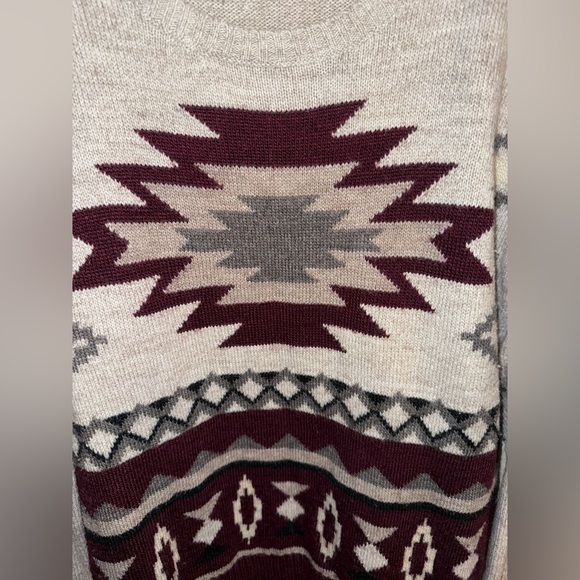 American Eagle Outfitters Size Medium Wool Blend Native American Aztec Sweater - Picture 7 of 9